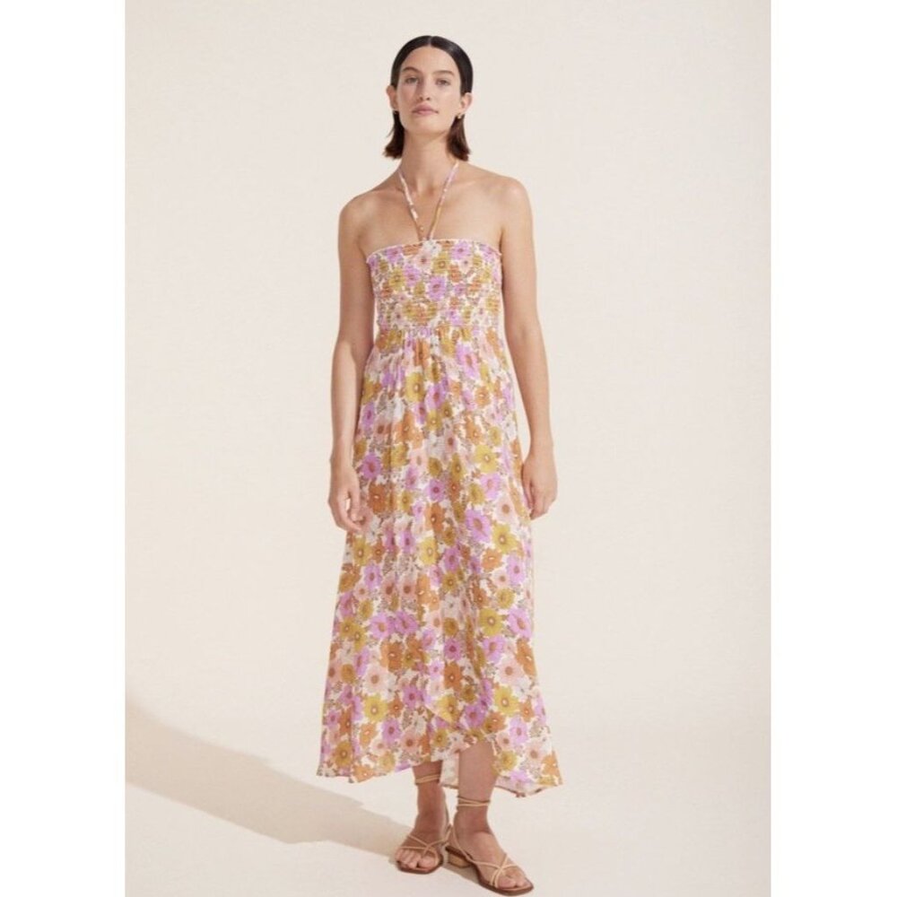 Auguste the label US 4 Neck Tie Maxi Floral Austin CottageCore Girly Brunch Tea